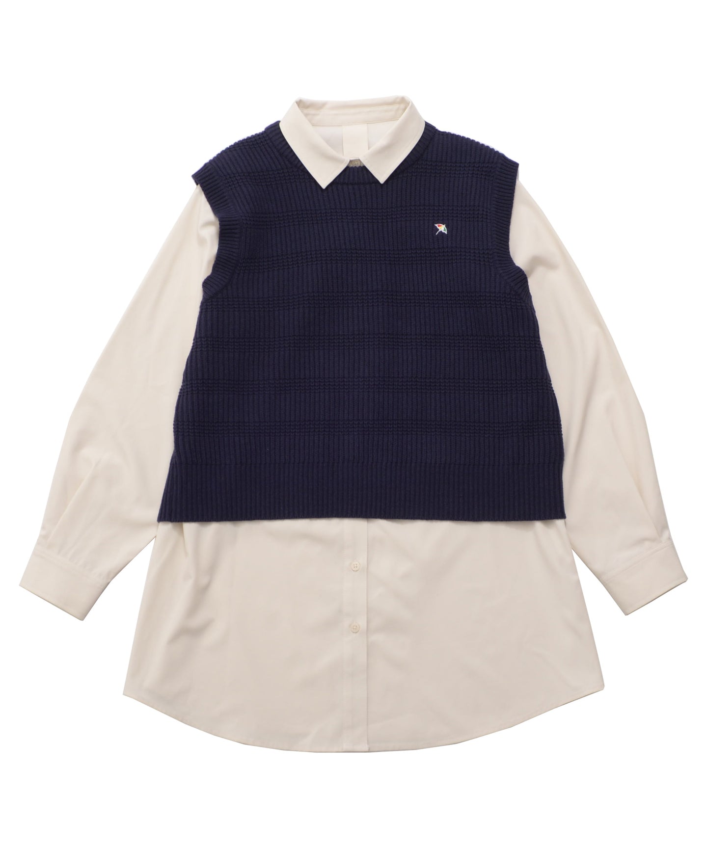 Arnold Palmer ニットベスト + シャツチュニック レイヤードセット